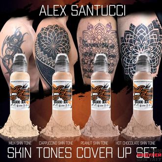 Краска World Famous Tattoo Ink ALEX SANTUCCI COVER-UP SET 1 oz