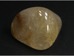 Кварц с рутилом (рутиловый), галтовка, Бразилия (22*16*15 мм, 7 г) №35189