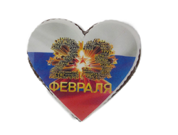 Пряник заварной  с декором "Сердце" 500 гр.