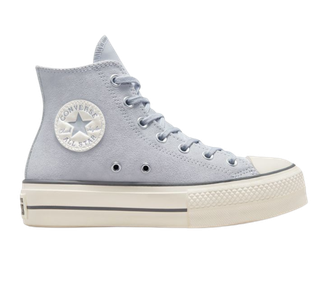 Кеды Converse Chuck Taylor Lift замшевые серые на платформе