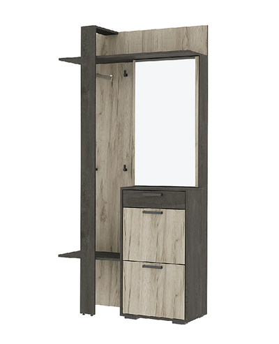 Эдинбург Прихожая *С 1000х2000х355 Железный камень/Крафт серый