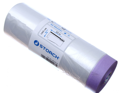 Пленка укрывная с малярной лентой фиолетовая бумага Storch