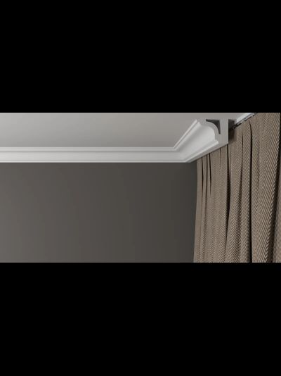 Потолочный плинтус DECOR-DIZAYN DD42, из дюрополимера, под покраску, ударопрочный, 2 метра