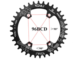 Звезда передняя VXM 86, зуб. 32T, 1x/7-12s, PCD 96, черная