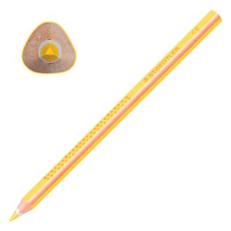 Карандаш цветной утолщенный STAEDTLER "Noris club", трехгранный, грифель 4 мм, желтый, 1284-1, 6 штук