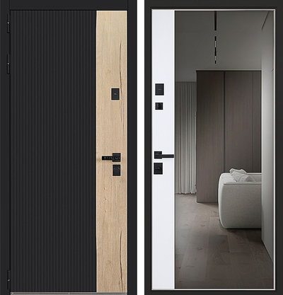 дверь Конструктор с Зеркалом и умной ручкой