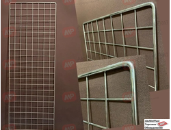 RD1500x600 Торговая решетка хромированная 1500x600 мм, 7x3 мм, 50x50 мм