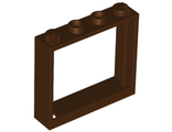Window 1 x 4 x 3 - No Shutter Tabs, Dark Brown (60594 / 6328181)
