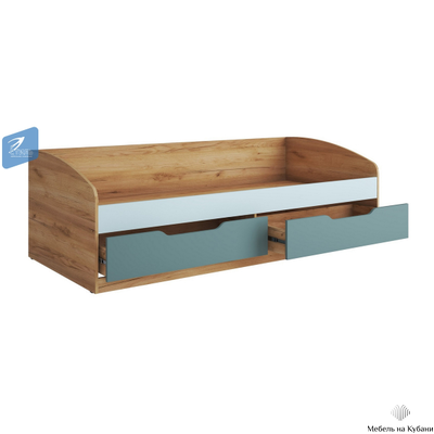 Rich КР-002 Тахта Дуб Крафт золотой - Мята/Сумеречный голубой