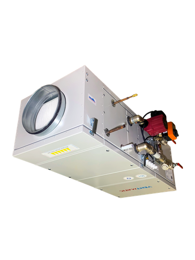 VMPU-W-FR-500-1 УСТАНОВКА ПРИТОЧНАЯ КОМПАКТНАЯ С ФРЕОН. ОХЛАЖДЕНИЕМ 500м3/ч, ВОДЯНОЙ НАГРЕВ,  1 фаза 230В