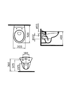 Унитаз подвесной Vitra NORMUS белый 6855B003-0101