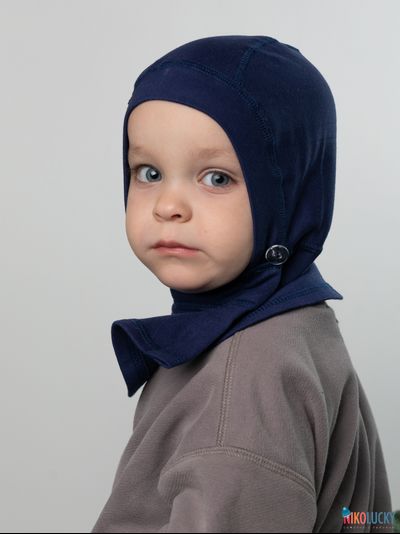 Шапка-шлем 24301-01 95%хлопок 5%лайкра, темно-синий 44-46