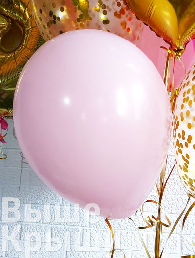 Реальное фото воздушного шара розовый пастель