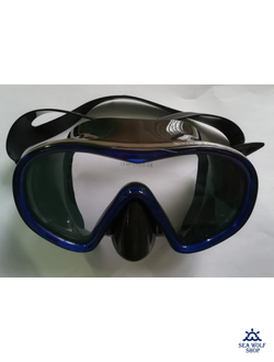 Маска для дайвинга Yoogan#4 синий, монолинза (силикон)