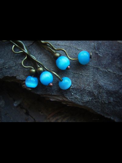 Бохо-серьги с кошачьим глазом "Небесные ручейки"