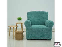 Чехол на кресло Микрофибра Малахит. Защита мягкой мебели от животных.