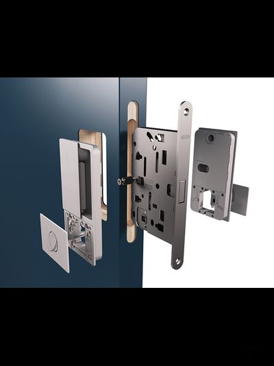 Магнитный замок Polaris Wave под завертку WC мат хром