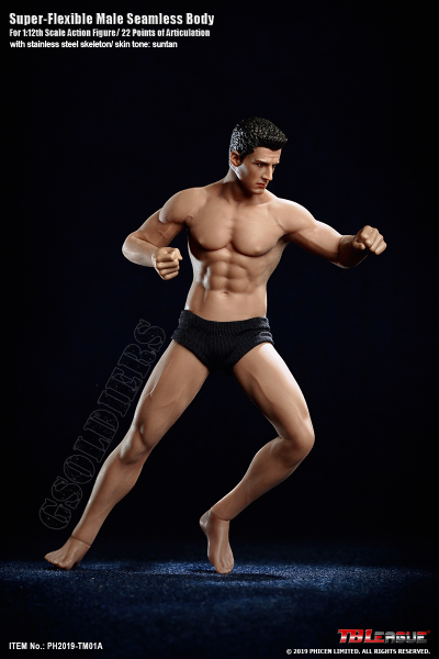 Супер-подвижное бесшовное тело 1/12 scale Super Flexible Male Seamless Body PH2019-TM01A TBLeague
