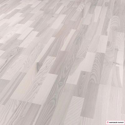 Паркетная доска Polarwood Ясень Ливинг Белый 3П