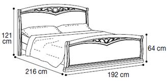 Кровать "Curvo Fregio" с изножьем 180х200 см