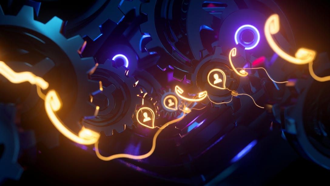 Абстрактная метафора превращения трафика в реальных клиентов