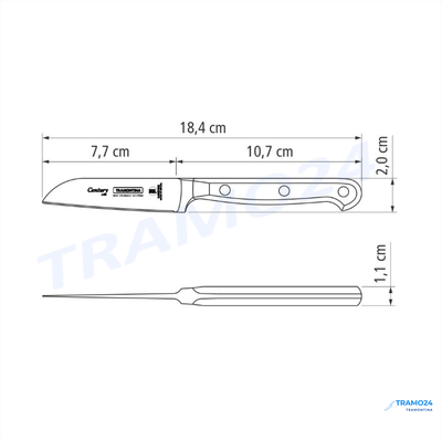 Tramontina Century Нож овощной 3" - 7,5 см.  24000/003