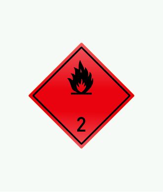 Знак опасности «2 класс опасности. Подкласс 2.1. Легковоспламеняющиеся газы» для маркировки опасных грузов