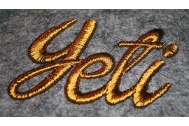 Вышивка надписи золотыми нитками