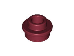 Plate, Round 1 x 1 with Open Stud, Dark Red (85861 / 6073031 / 6168645)