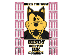 Календарь настенный Бенди и чернильная машина №26