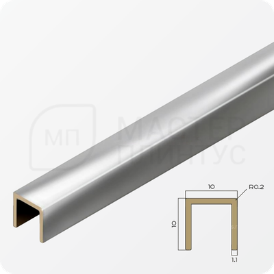 Разделительный П-образный профиль из латуни NEEXY PVL83-02 CHR Хромированный