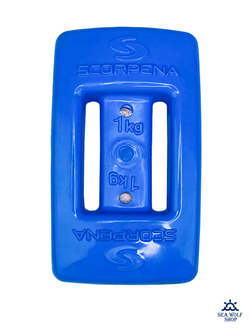 Груз Scorpena обтекаемый полумягкий 1кг Apnea синий
