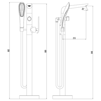 Смеситель для ванны Melange LM4944CW