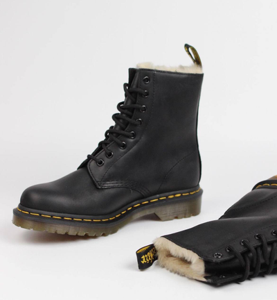 ботинки Dr martens 1460 Serena черные зимние