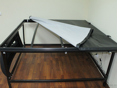 Виниловый тент для Форд Рейнджер Т6 2012+, на защёлках к металлическому каркасу, тот на струбцинах