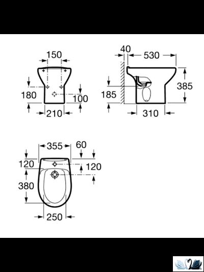 Биде ROCA VICTORIA 357390000 напольное