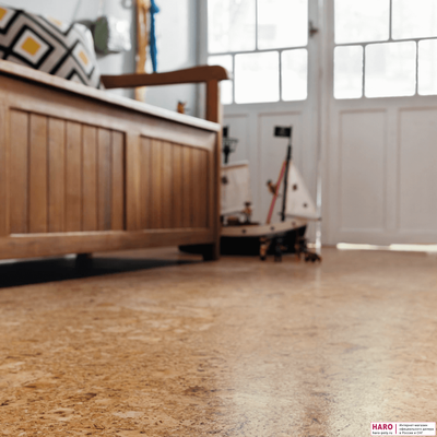 Пробковые полы Haro Лагос натур 527377 в интерьере детально