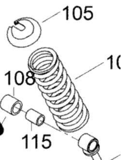 Пружина амортизатора оригинал BRP 503192111 для BRP LYNX/Ski-Doo (Spring 255 MM-65 N/MM)