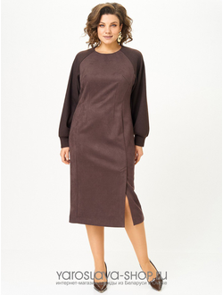 Модель:3170.Стильное трикотажное платье в коричневом цвете