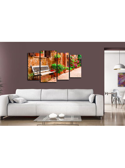 Модульная картина &quot;Цветная улочка Италии&quot;