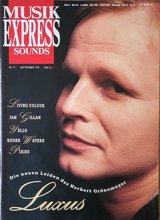 Musikexpress Sounds Magazine September 1990 Gronemey, Иностранные музыкальные журналы,Intpressshop