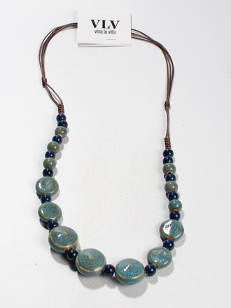 Колье "Керамические бусины 25"