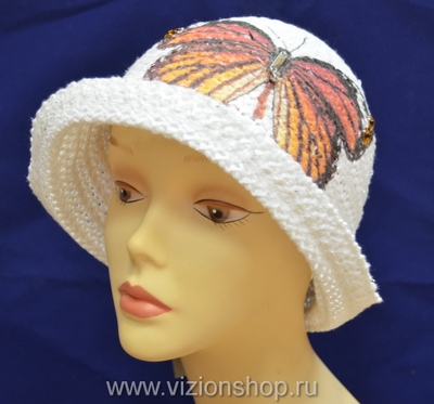 женская шляпка с бабочкой Италия vizio шляпы женские лето 2016