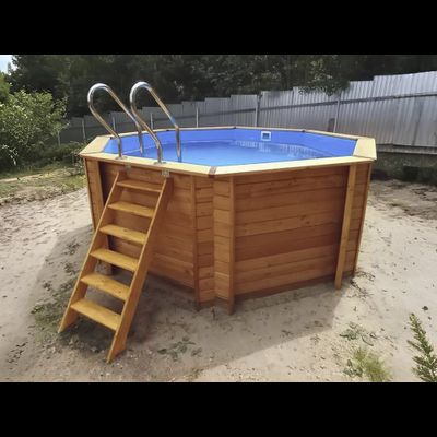 Деревянный морозоустойчивый бассейн "Орон" 370 х 370 х 145 см Кристалл вид сверху