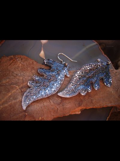 "Крылышки Полумглистой феи", серьги в стиле фэнтези