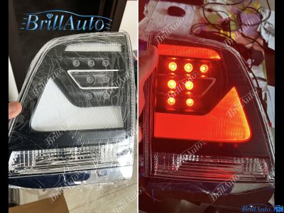 Cтопы Toyota Land Cruiser 200 07-15 в стиле 21 года LED (дымчатые серые)