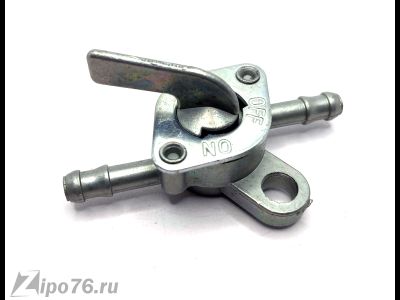 Кран топливный на генератор мотоблок снегоуборщик проходной 6мм