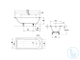 Стальная ванна KALDEWEI Eurowa 150x70 (Германия) в комплекте с ножками