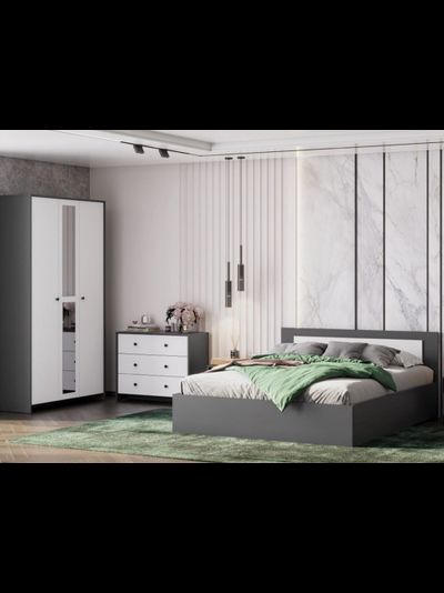 Дольче комплект мебели для спальни Графит/Белый