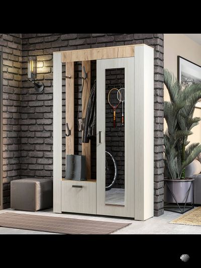 Франк прихожая Крафт/Ясень белый